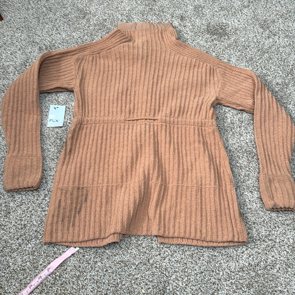 FLX Women's Commuter Sweater Jacket Size XS In Elden Beige - Picture 12 of 15